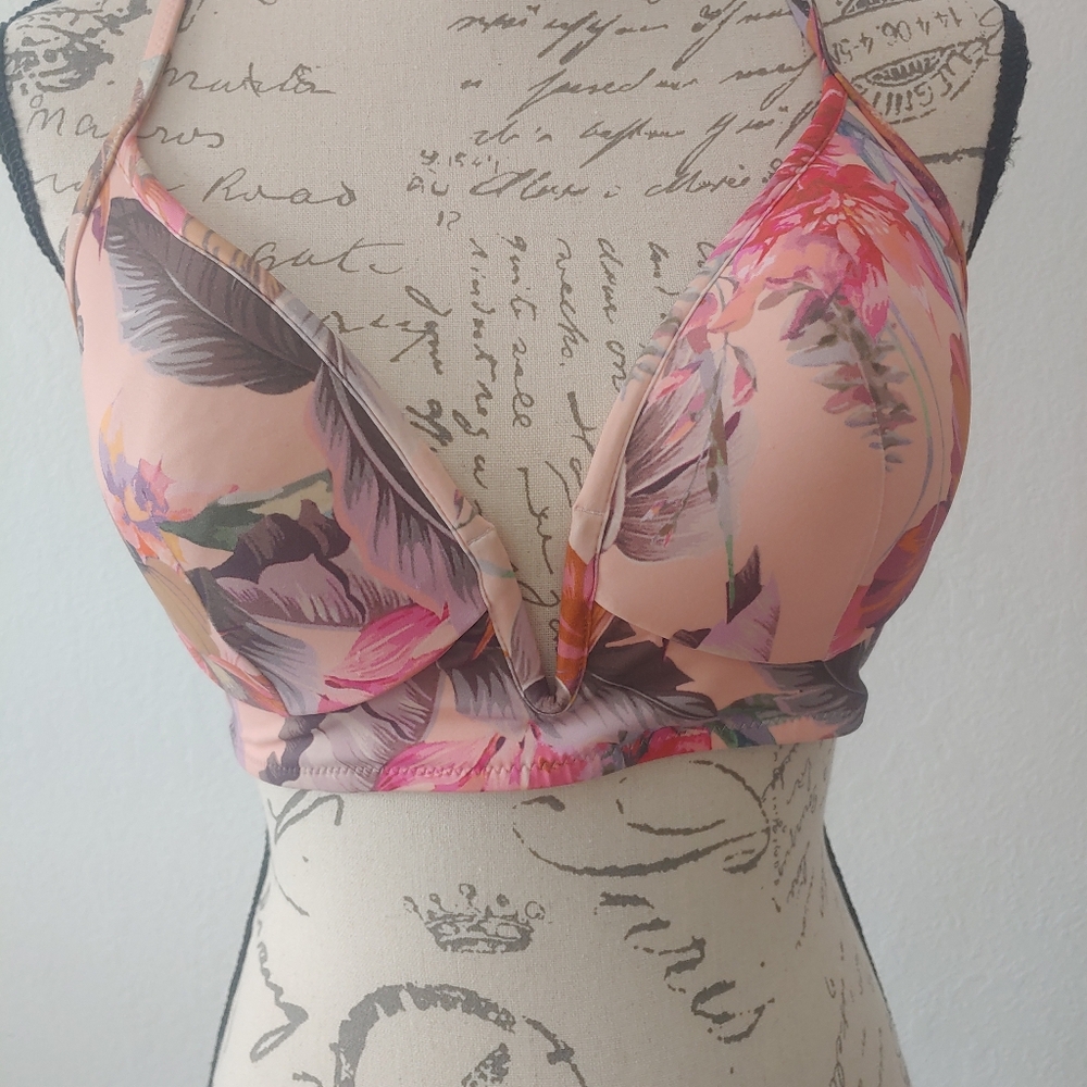 Shade & Shore Pink and Brown Strappy Top